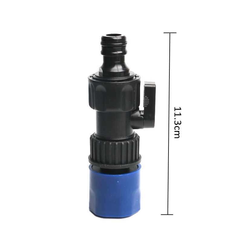 Plastic Garden Quick Connector With Valve Watering Hose Extend Adapter Prolong Hose Fittings Switch