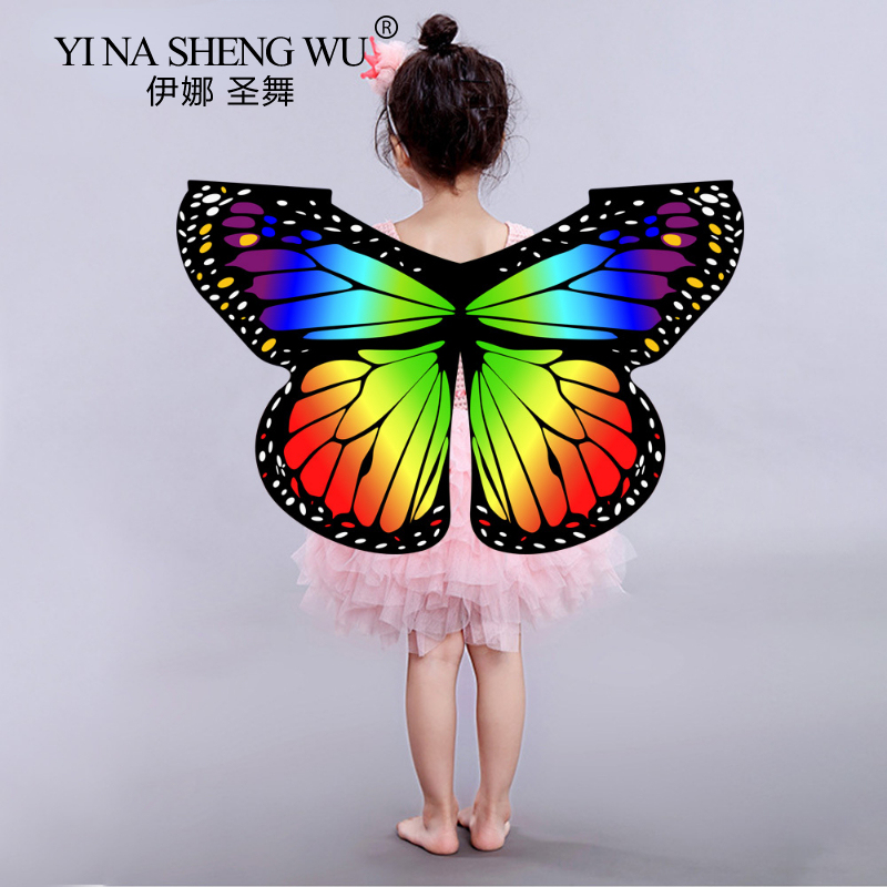 Barn Butterfly Performance Wings Cosplay Accessories Halloween Carnival Props Wing Costumes For Girls Boys Cloak Party Fardgift