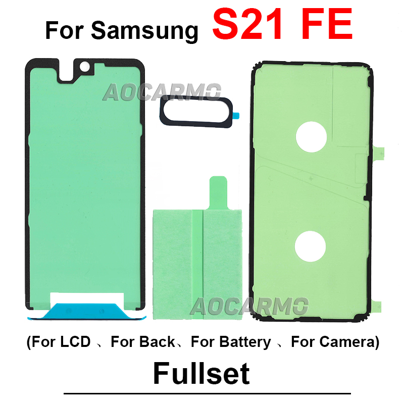 LCD Affichage de la couverture arrière Sticker de caméra de batterie pour Samsung Galaxy S20 S21 S23 S22 Plus Ultra S21FE S22U FOLLSET ADHESIVE GLUE