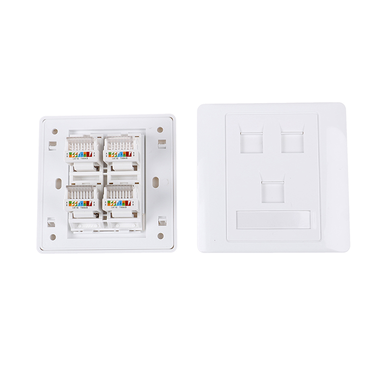 1 Port, 2 Ports, 3 Ports, 4 Ports 86 Type Computer Socket Panel CAT5E Network Module RJ45 Cable Interface Outlet Wall Socket