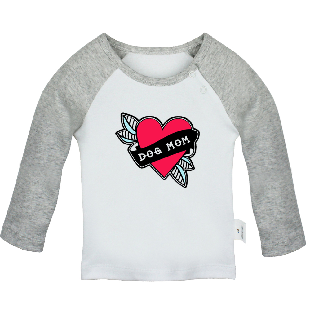 Chien maman aime coeur choisir love i coeur party crashers nouveau-né t-shirts pour tout-petit raglan couleur raglan couleur