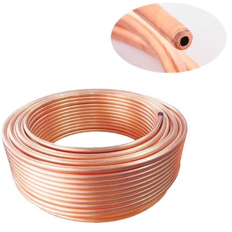 2 meter/perceel 99,9% T2 Soft Copper Tube buitendia.3/4/5/6/8 mm metalen slang Airconditioner Pijp DIY -koeling