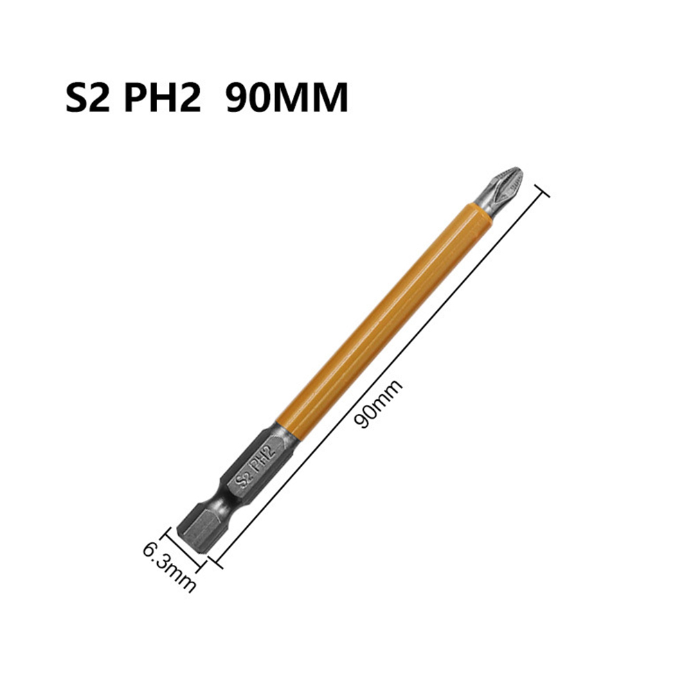 1/Anti Slip Magnetic Screwdriver Bit Set PH2 25-150mm 1/4" Hex Shank Long Reach Screwdriver BitS Phillips/Cross Batch Head