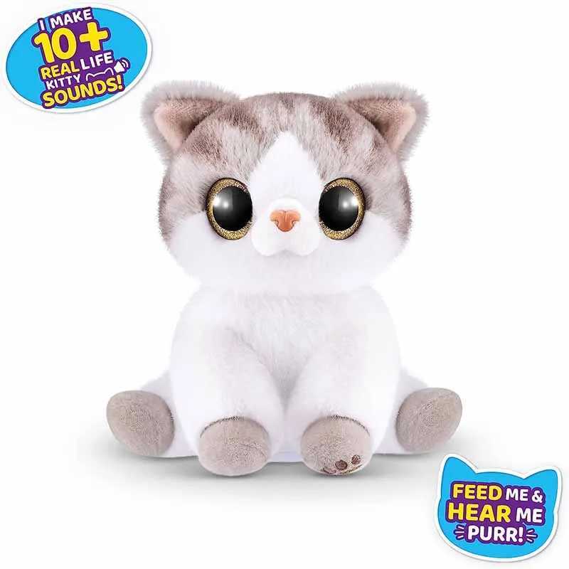 Plush dockor Zuru Pet Life Smith Cat Surprise Interaction Wool Cat Girl Cartoon Soy Toy Doll Birthday Gift Beach Toy J240410