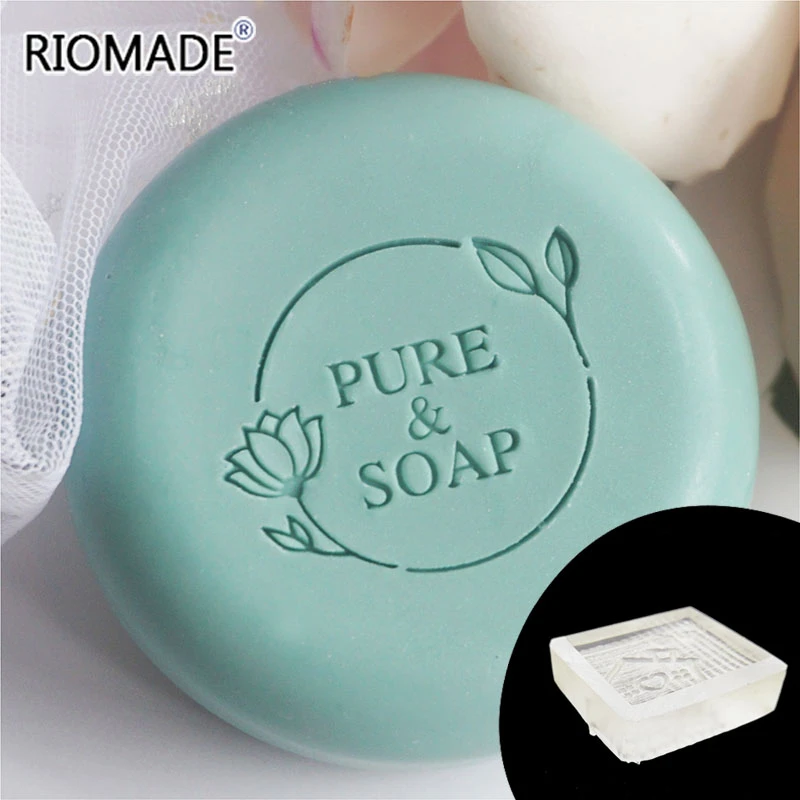 Pure zeep met bloemenvorm Soap Stamp Acryl Natuurlijke transparante aangepaste postzegels met handgemaakte afdichting Z0591PS Z0591PS