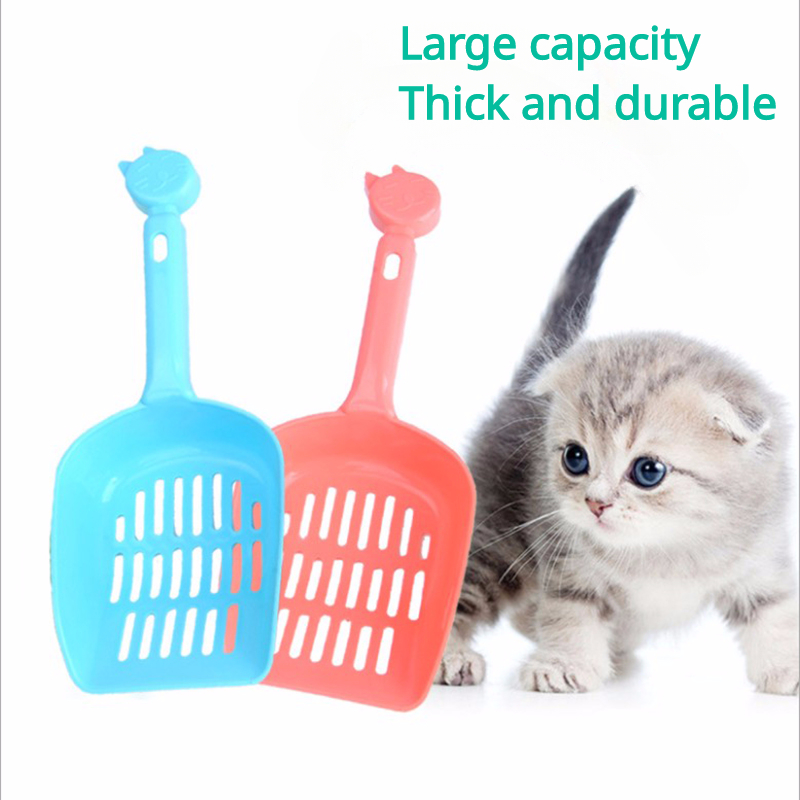 Big Thick Cat Litter Shovel Pet Cleaning Tool Plastic Cat Sand Toilet Cleaning Spoons Cat Scoop Poop Shovel Waste Tray