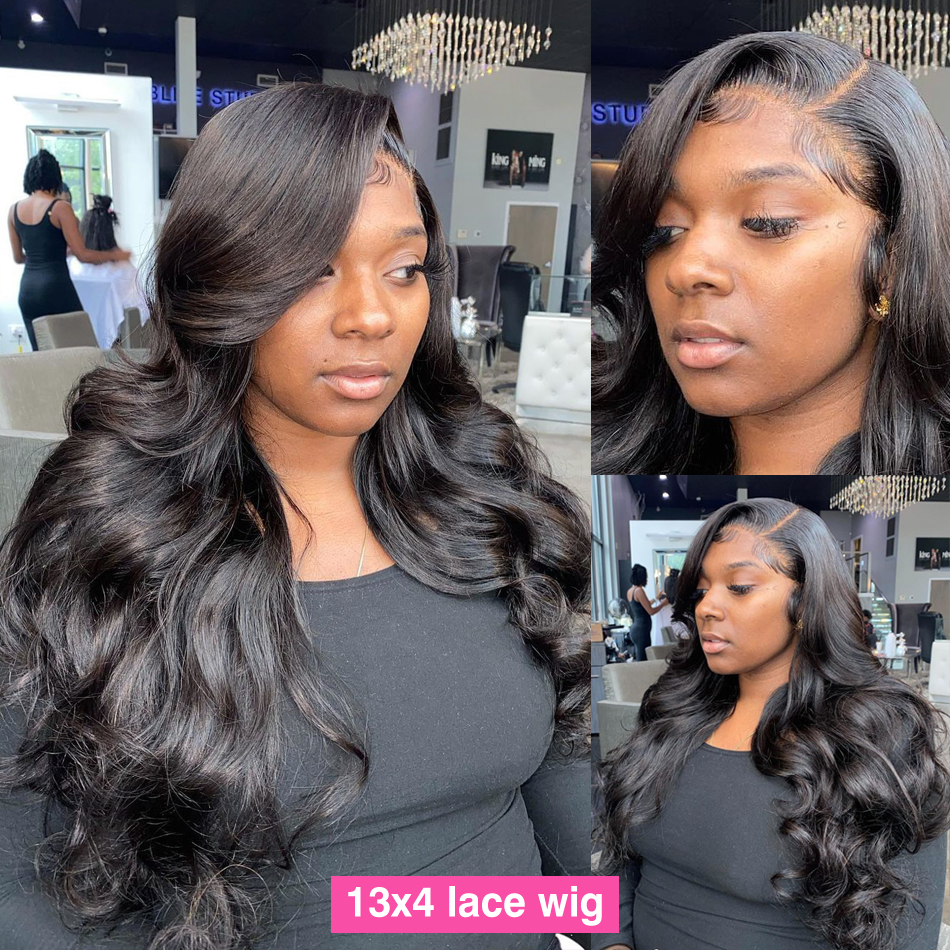 30 34 polegadas de onda corporal Lace Front peruca 13x6 13x4 HD Frontal 360 Wig Full Wig Human Human pré -arrancou perucas brasileiras para mulheres negras