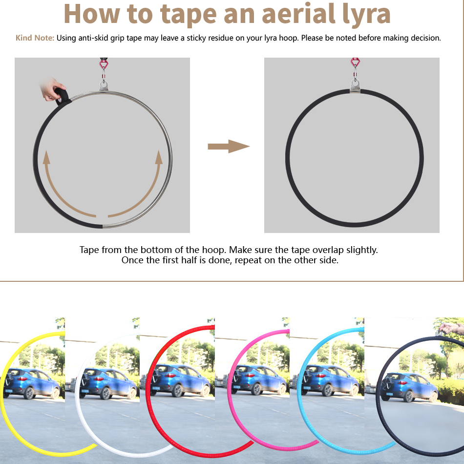 Aerial Hoop Tape идеально подходит для воздушного оборудования Lyra 5M * 5 см.