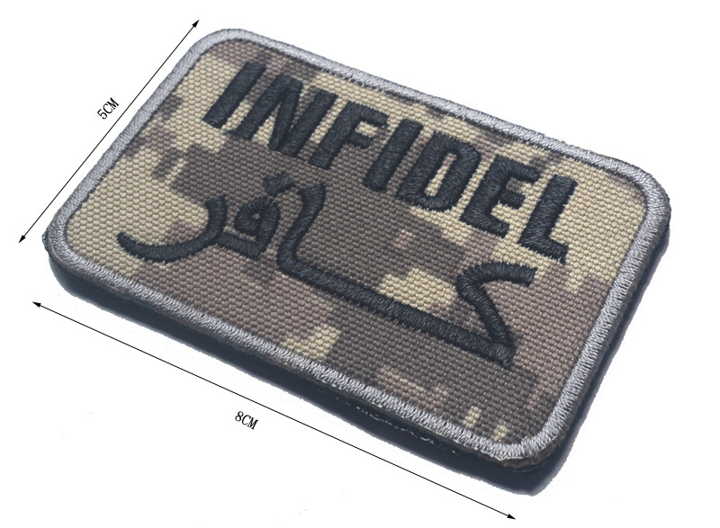 Неверные сильные пятно многоцветные лесные пустыни Swat Swat Tactical Infidel Arabic Isaf Crusader Baces Patches