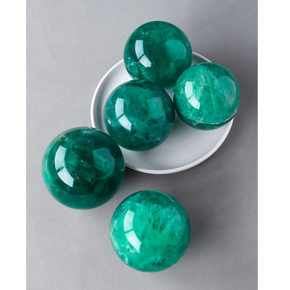 High Quality Energy Feng Shui Decorative Natural Green Fluorite Crystal Ball Health Treatment Gift