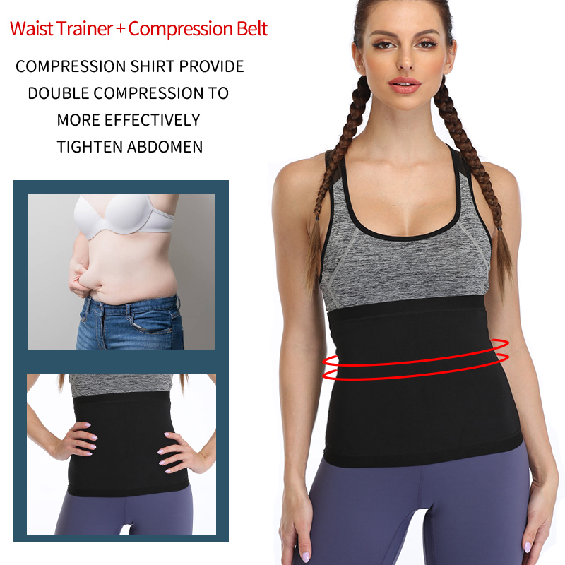 Waist Trainer Body Shaper Workout Sweat Belt Gym Hot Shapewear Tummy Control Slimming Abdomen Trimmer Sauna Modeling Strap Fajas