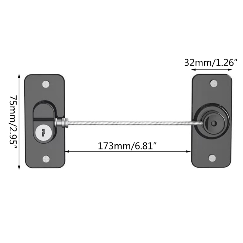 B2EB Easy Installer Fridge Locks Aucun forage obligatoire Boîtier de sécurité pour la sécurité child