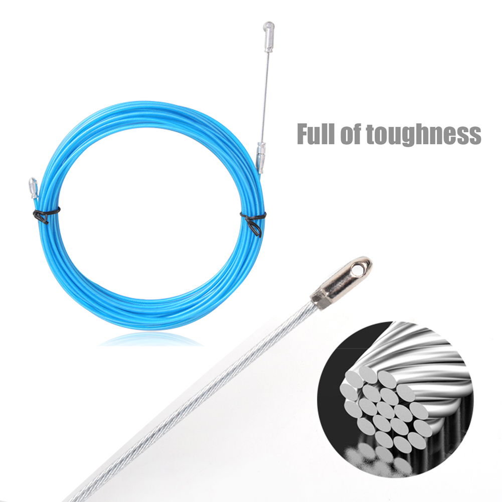 Electric Cable Puller Guide Device Fish Tape Reel Conduit Ducting Rodder Pulling 4mm Cable Push Puller Fiberglass Duct 5/10/15M