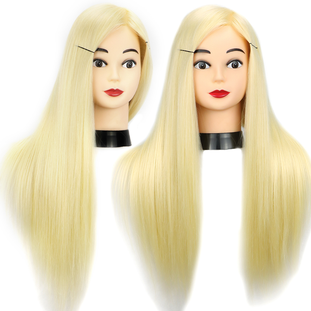 Tête mannequin avec 65 cm 80% Human Hair Training Head Kit Doll Head for Practice Traid Hairstyle Cosmétologie avec cadeau gratuit