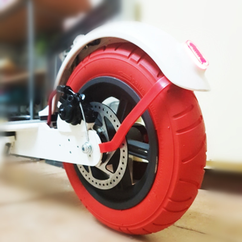 Neumático exterior de goma de 10 pulgadas para Xiaomi M365 Scooter eléctrico automático REDERO ROJO IMPRESO RUEDA TUBO DEL TUBO INTERIOR INTEL