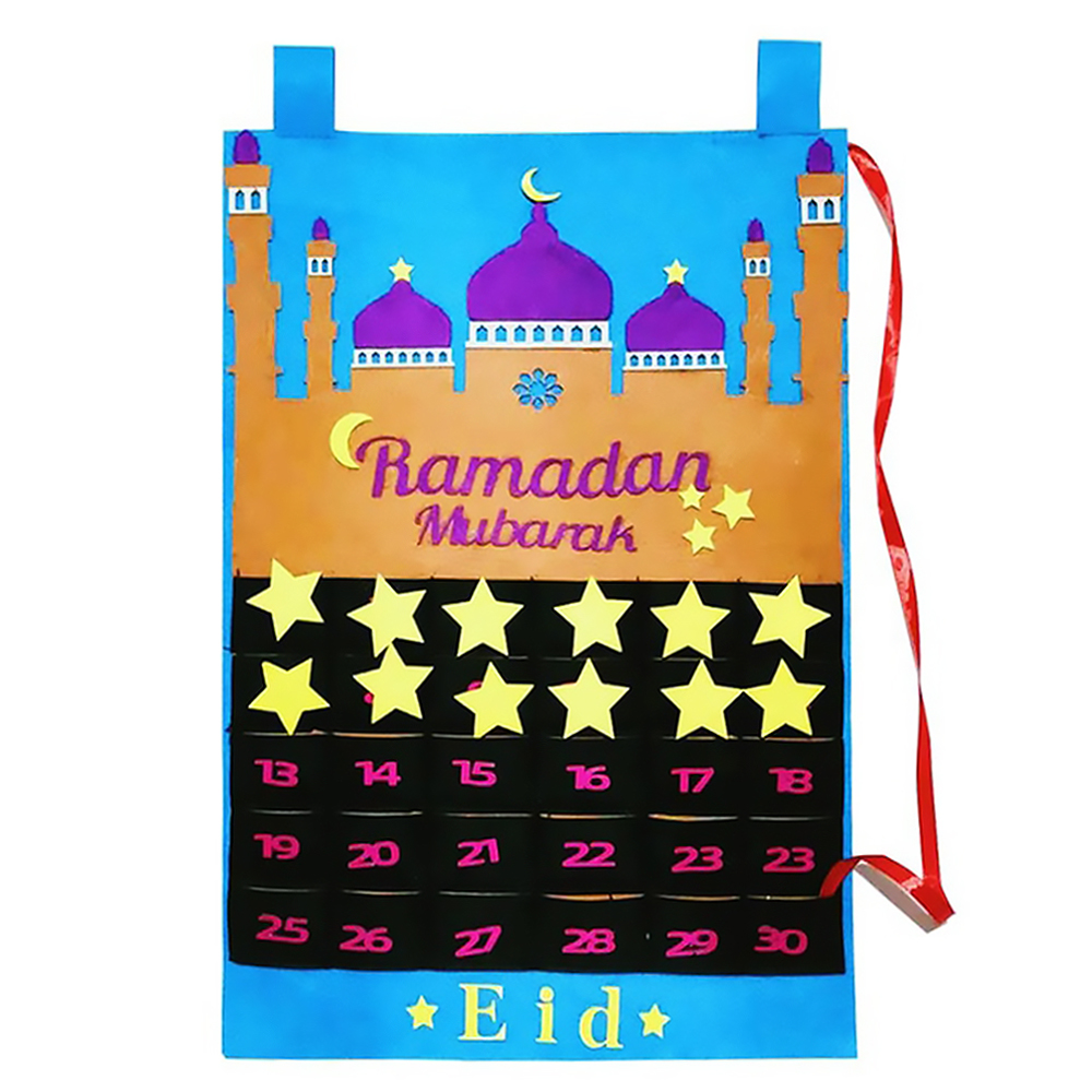 Le plus récent Eid Mubarak 30 jours de l'avent calendrier suspendu au compte à rebours en feutre pour les stars du Ramadan