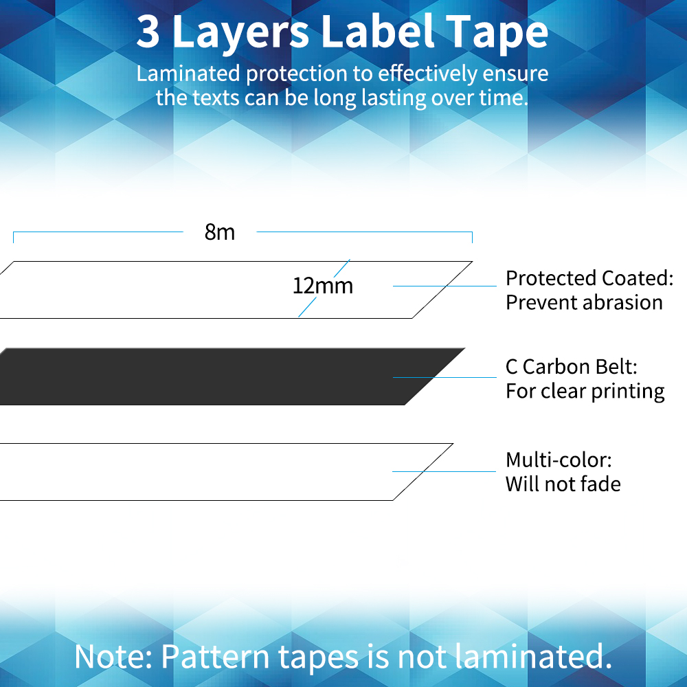 S231 Laminated Strong Adhesive Label Tape 12mm 18mm 24m Compatible for Brother Label Maker Label Printer PTH110 PTE550W tze-S231