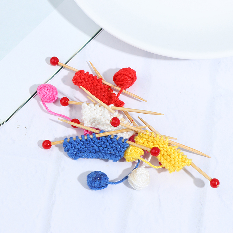 1:12 Aigne de fil à tricot miniature Set Pull de poupée Poupées de poupées