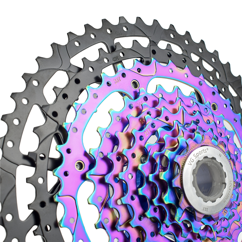 8 9 10 11 12 Speed Rainbow Bicycle Cassette Vélo de montagne Sprocke de vélo libre 40/42 / 50T MTB COLORFUL K7 CACETTE POUR SHIMANO