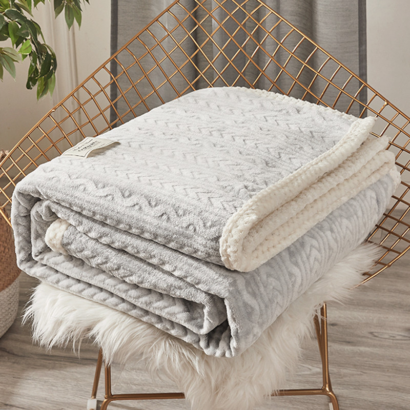 Nordic Style Koralle Fleece warmes Bettdecke Sofa Weich atmungsbezogen