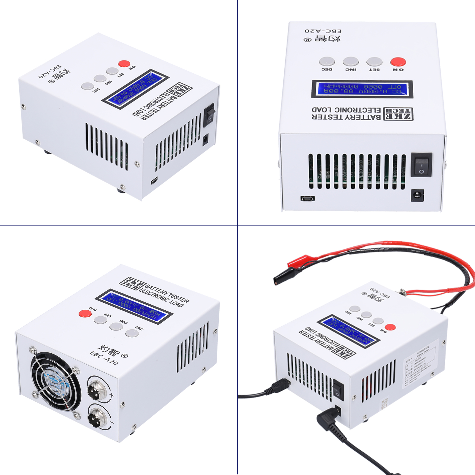 EBC-A20/EBD-A20H Battery Tester 85W Лития литий-свинцовой проводной пропускной способности Устройство 5A 20A.