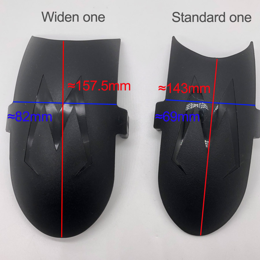 Fender étendu Fender Mudguard Standard et élargir l'arrière avant pour les pièces de scooter électriques de Kaabo Mantis 10inch