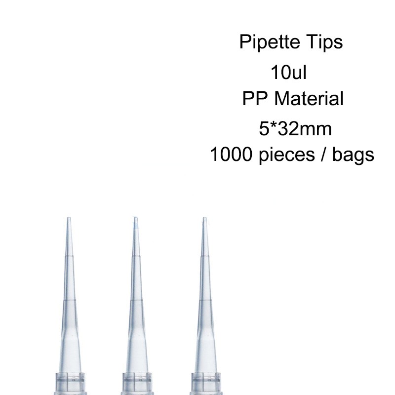 Laborpipettenspitze Kunststoff 10ul 200ul 1000ul 5ml 10 ml Einwegmikropipette -Spitzen transparente autoklavierbare medizinische Versorgung