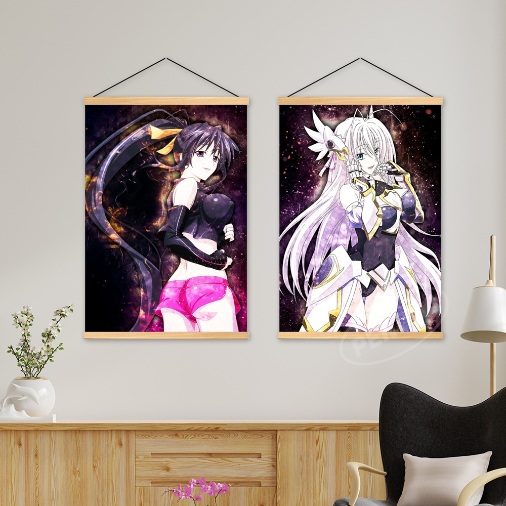 Wall Art Anime Modular Wooden Pentes suspendues High School Dxd Pictures HD Impressions Himejima Akeno Home Affiche toile décor de chambre