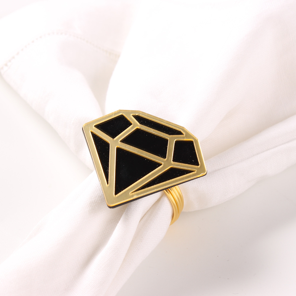 High-End-Hochzeitstisch Schmuck Diamant Serviettenschnalle Serviettenring Papiertuch Ring