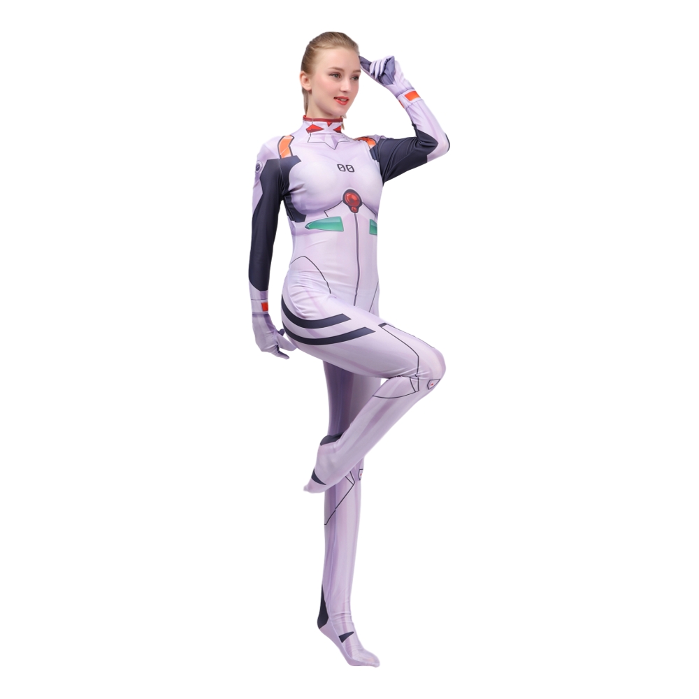 2020 Anime Cosplay Ikari Shinji Ayanami Re Costume Women Zentai Jumpsuits Rompers Halloween Costumes for Women