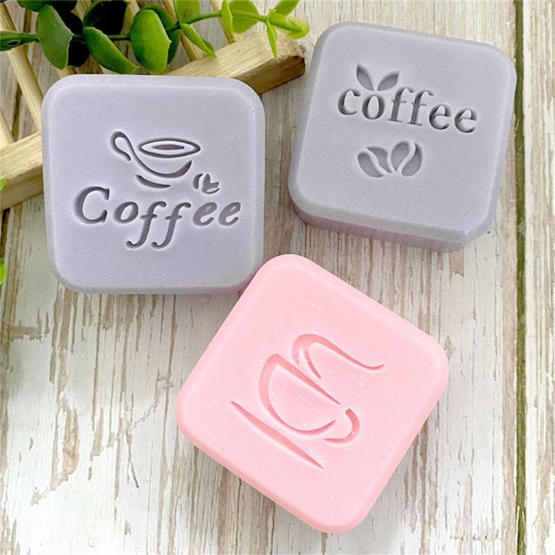 Acryl Coffee Beer Soap Stamp Handmade Crafts Soaps Soal English Letters for Diy Making Chapter Unieke Soap Stamps