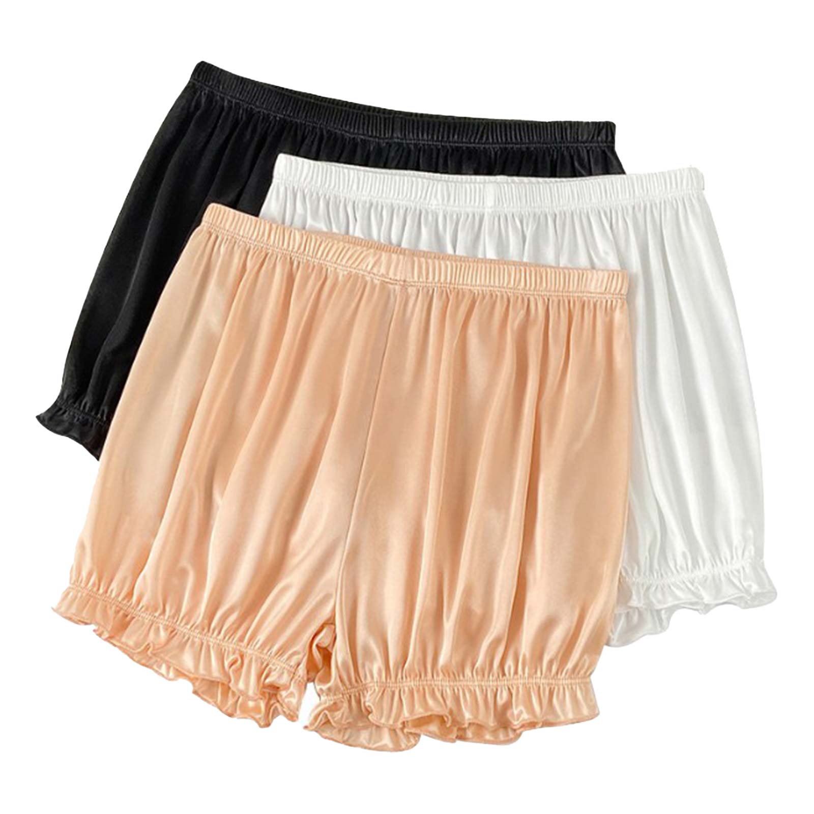 Mulheres Bolhas de verão Bloomer sob shorts Casual lanterna elástica shorts pretos mulheres brancas lolita shorts calças de calça