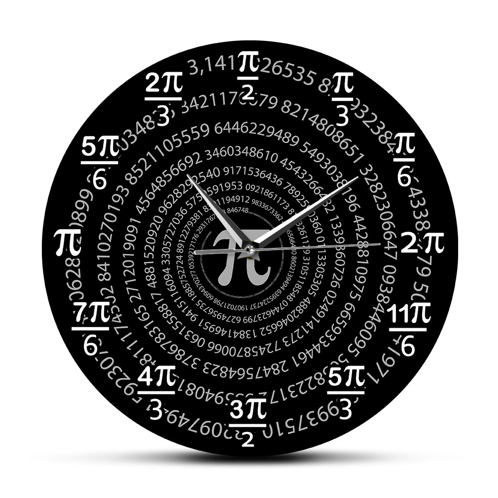 PI 3.14 Matemática Relógio de parede Escola Sala de aula Decoração de parede Matemática Ciência da parede Arte decorativa de parede PI Dia Matemática Amantes Presentes