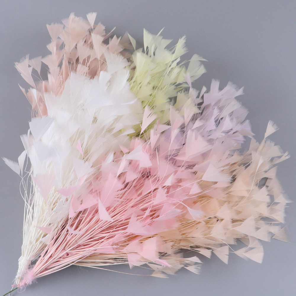 Craft Feather Flower Natural Turkey Goose Feathers Tear Triangle 30CM can Bend for can Bend Bride Bouquet Jewelry Make