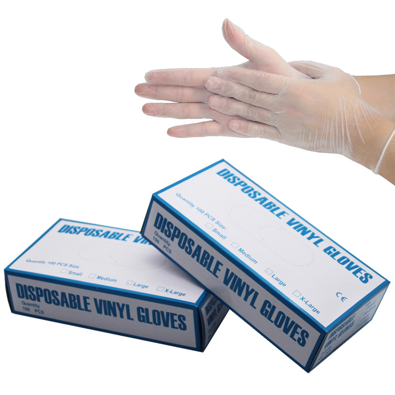 Disposable Latex Gloves, NBR, Experimental Labor Protection, Food Protection, PVC White Thickening Gloves Household Cleaning