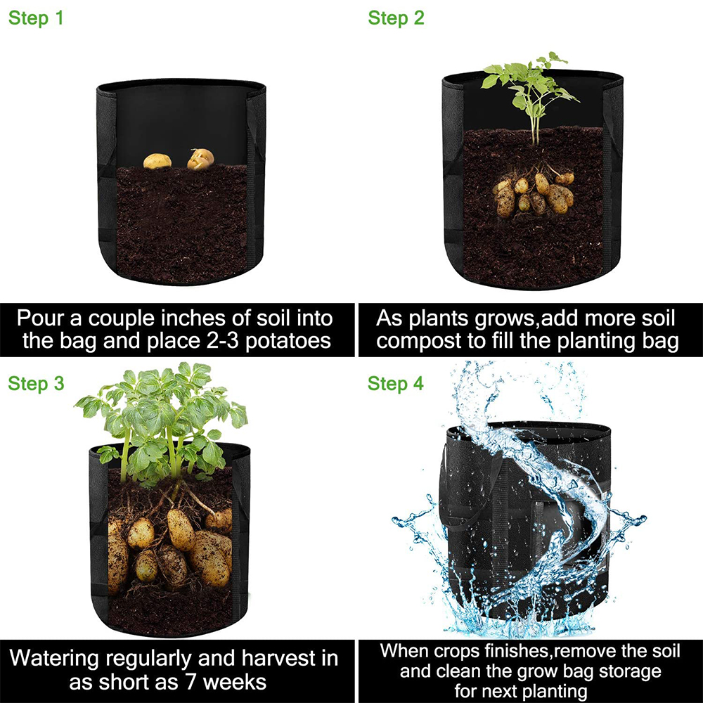 식물 재배 가방 정원 채소 용품 토마토 감자 당근 재배 가방 재배자 파우치 냄비 온실 정원 도구 D30