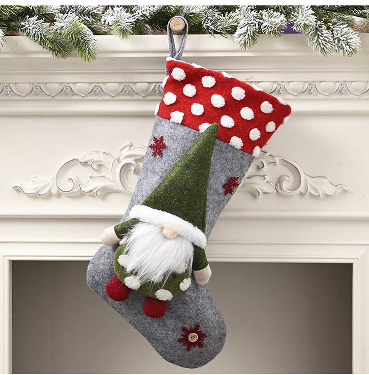 Personalized Gnomes Elf Christmas Stocking Custom Christmas Stockings Gift Family Stockings Name Stocking Gnome Stockings Set