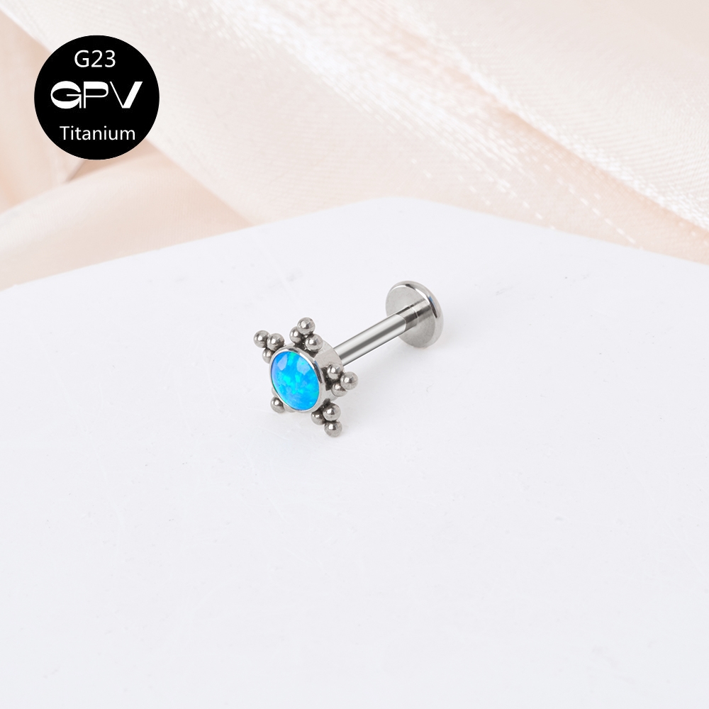 G23 titanium oreille cartilage ongle filet interne soudé à cinq points étoiles titanium perçage cadeau de pote d'oreille de lady