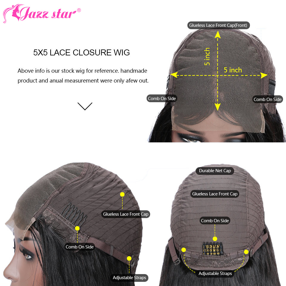 5x5 Water Wave Curace Front Wig Hight Wig Human Hair 5x5 Крайный парик для женщин Джаз -звезда Прозрачный кружевный парик