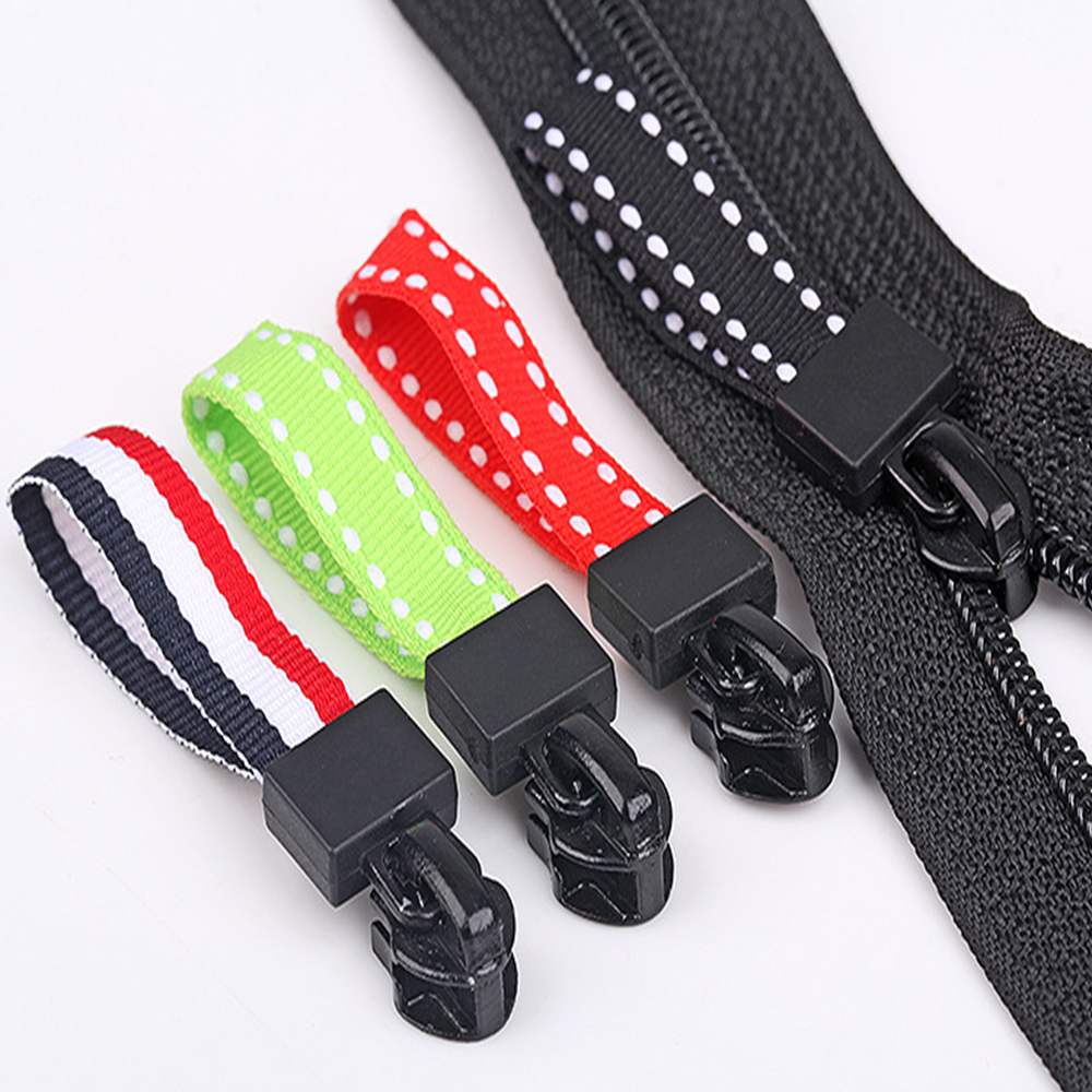23 Färg 10st 5# Weave Rope Zipper Pull End Fit Rope Tag Byte Buckle Fixer Zip Cord Bag Suitcase Tält Ryggsäck Dragkedja