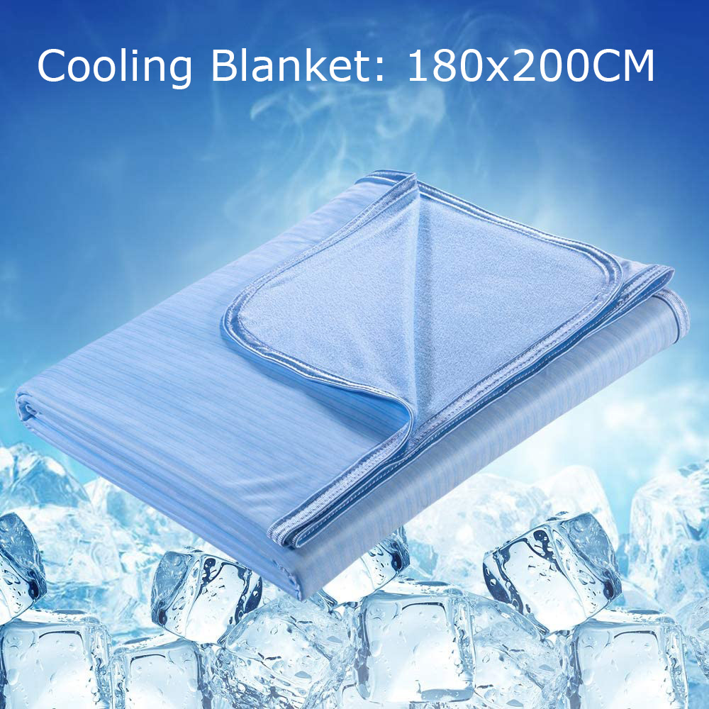 XL King Size 71x79'' Large Twin Cooling Blanket Throw Q-Max 0.4 Cooling Fiber Absorb Heat Washable Cover Over Blankets Summer