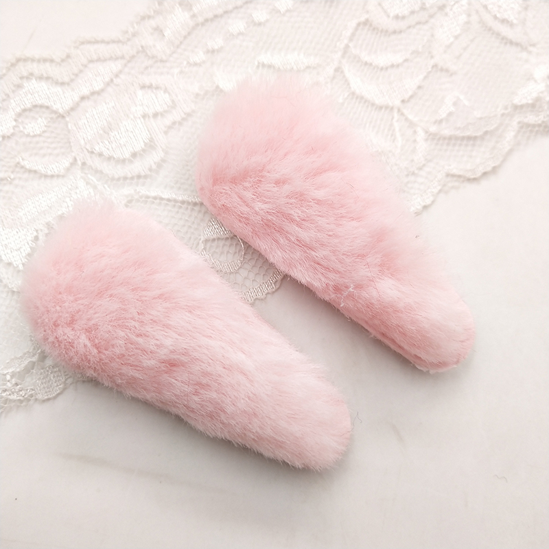 / 5,5 cm Furry BB Clip à cheveux Couvre-couvertures Appliques rembourrées sans clip pour les accessoires de pince à cheveux faits à la main bricolage