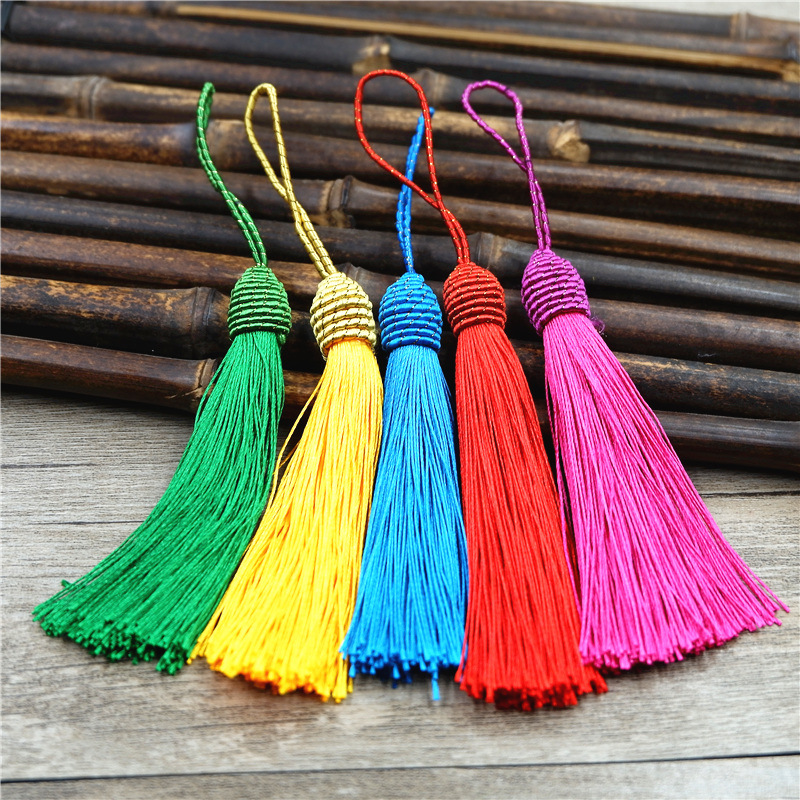 10/length 15cm Hanging Rope Silk Tassels Fringe Sewing Bang Tassel Trim Key Tassels for DIY Embellish Curtain Access