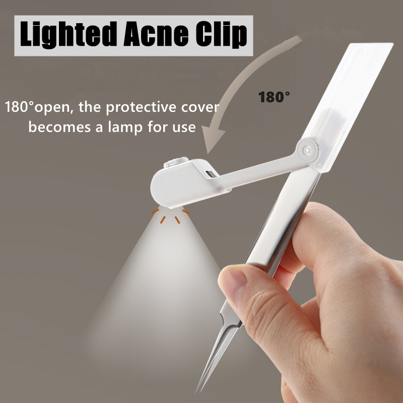 PIMPLE CELLA CLIP BLACO CLIP CON LUCI ALUNI ALUNO AGUE PUOGNO COMEDONE ACNE ESTRATTORE ACCOLA DI BLICHE