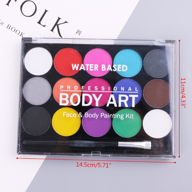 N80D Face Paint Body With Brush Makeup soluble dans l'eau pour l'art corporel