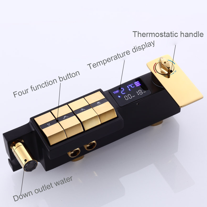 Sistema de chuveiro termostático de piano de luxo