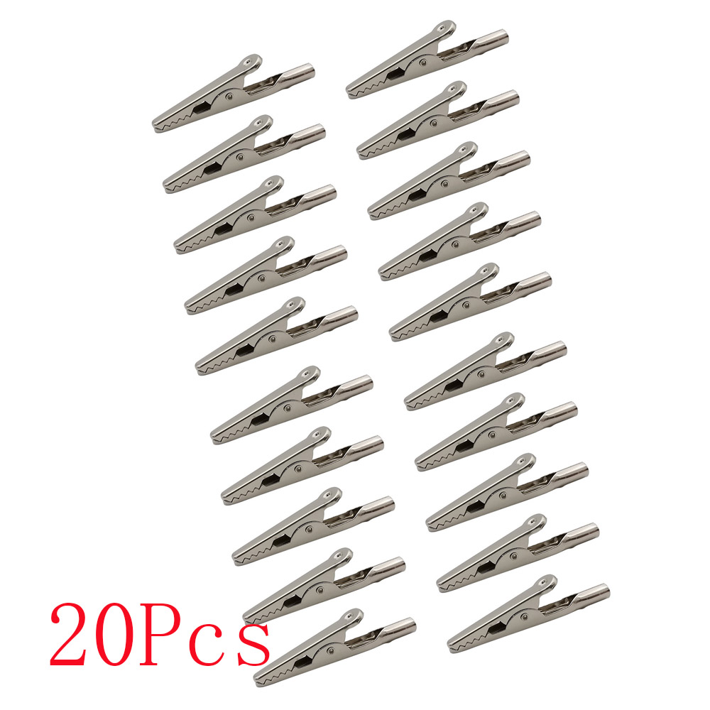 10A Metal Alligator Clips Crocodile Clamps Battery Clip Cable Lead Test Clips Length 51mm