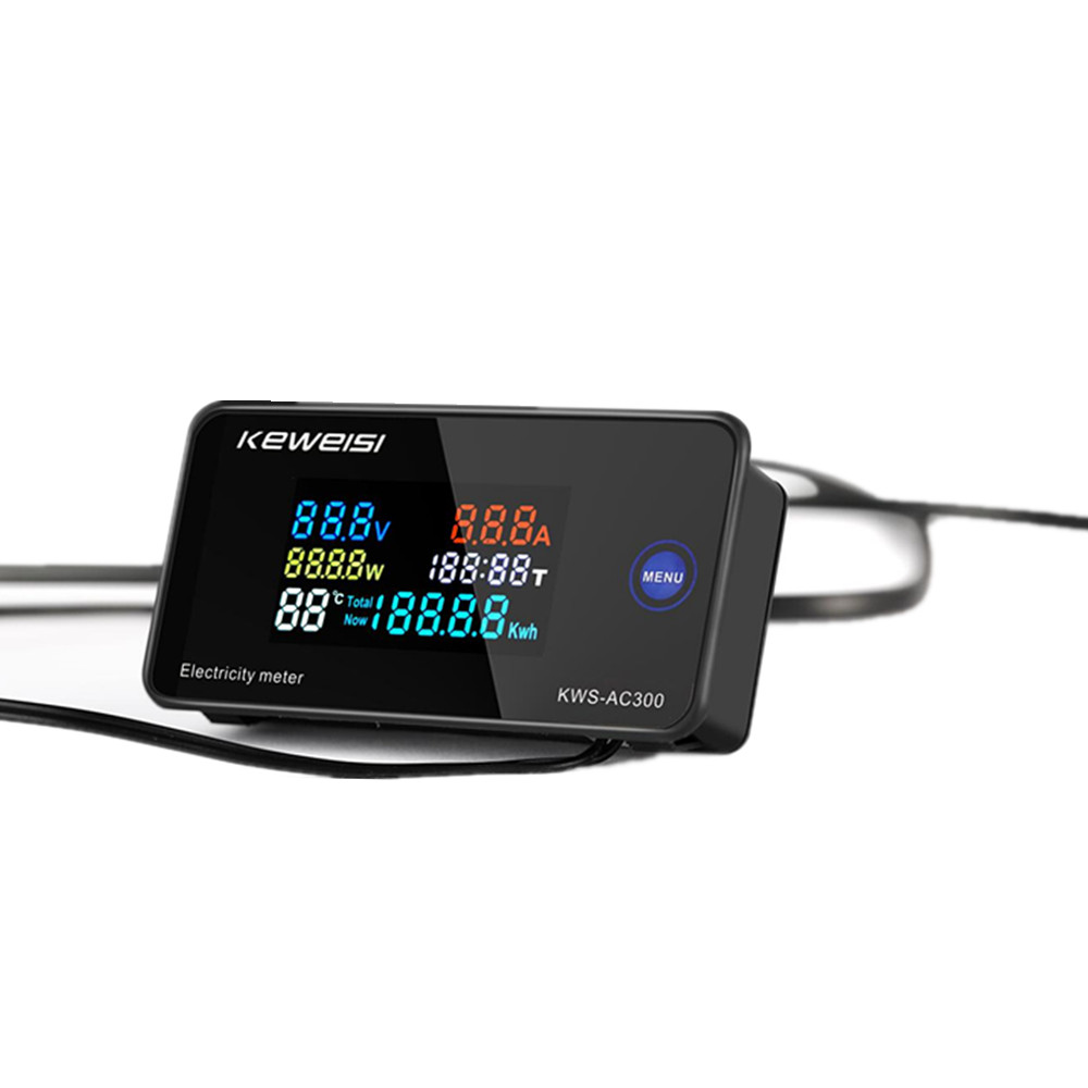 KWS-AC300 Digital Voltmeter AC 50-300V Napięcie 45-65 Hz Miernik energii mocy LED Detektor 0-100A 40% zniżki