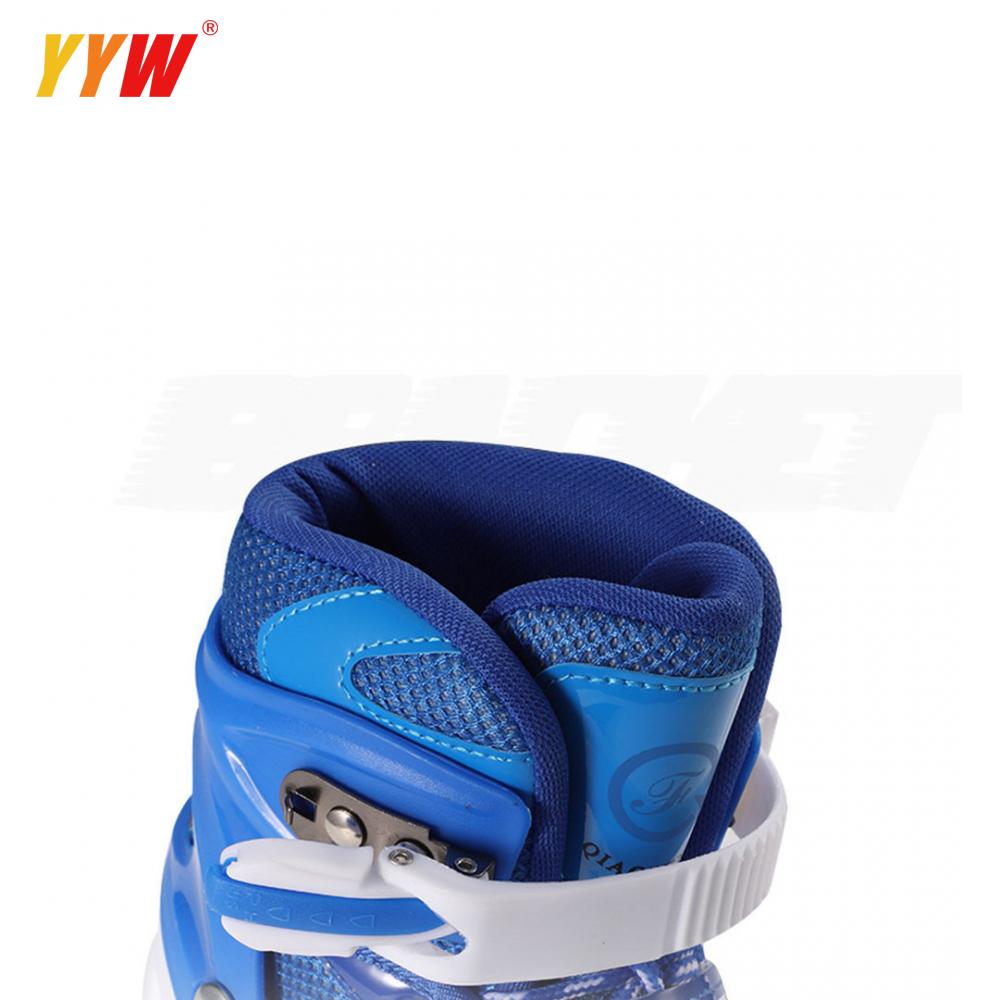 Kids Roller Skates Single Row Four Pu Wheel Skating Shoes Outdoor Sports Skates Flash Inline Blue Sneakers Rollers Shoes Patines