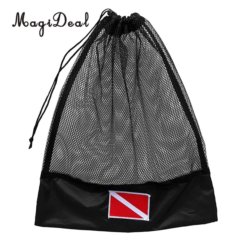 Scuba Diving Snorkeling Swimming Gear Mouthpiece Regulator Mask Tube SMB Beach Travel Mesh Bag - 15.5 x 12.5 inch - 6 Colors